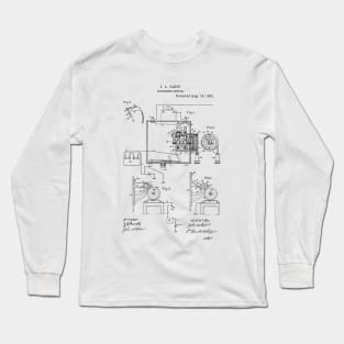 Telephone Switch Vintage Patent Hand Drawing Long Sleeve T-Shirt